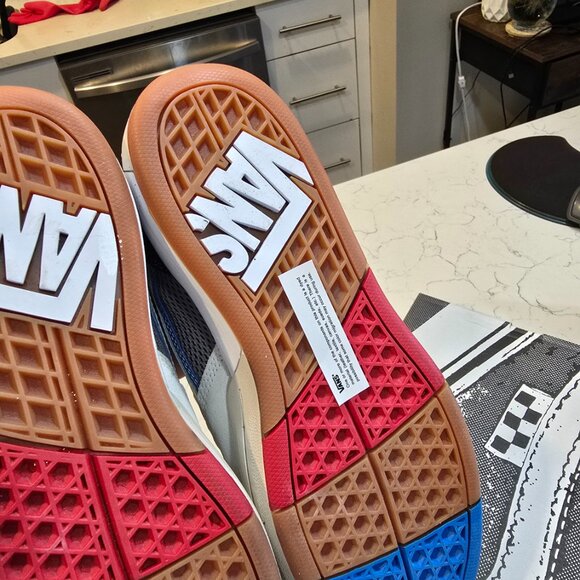 Vans Skate Mixxa Men’s White Low Top Chunky Suede Skate Shoes Size 10 NEW - Picture 9 of 14